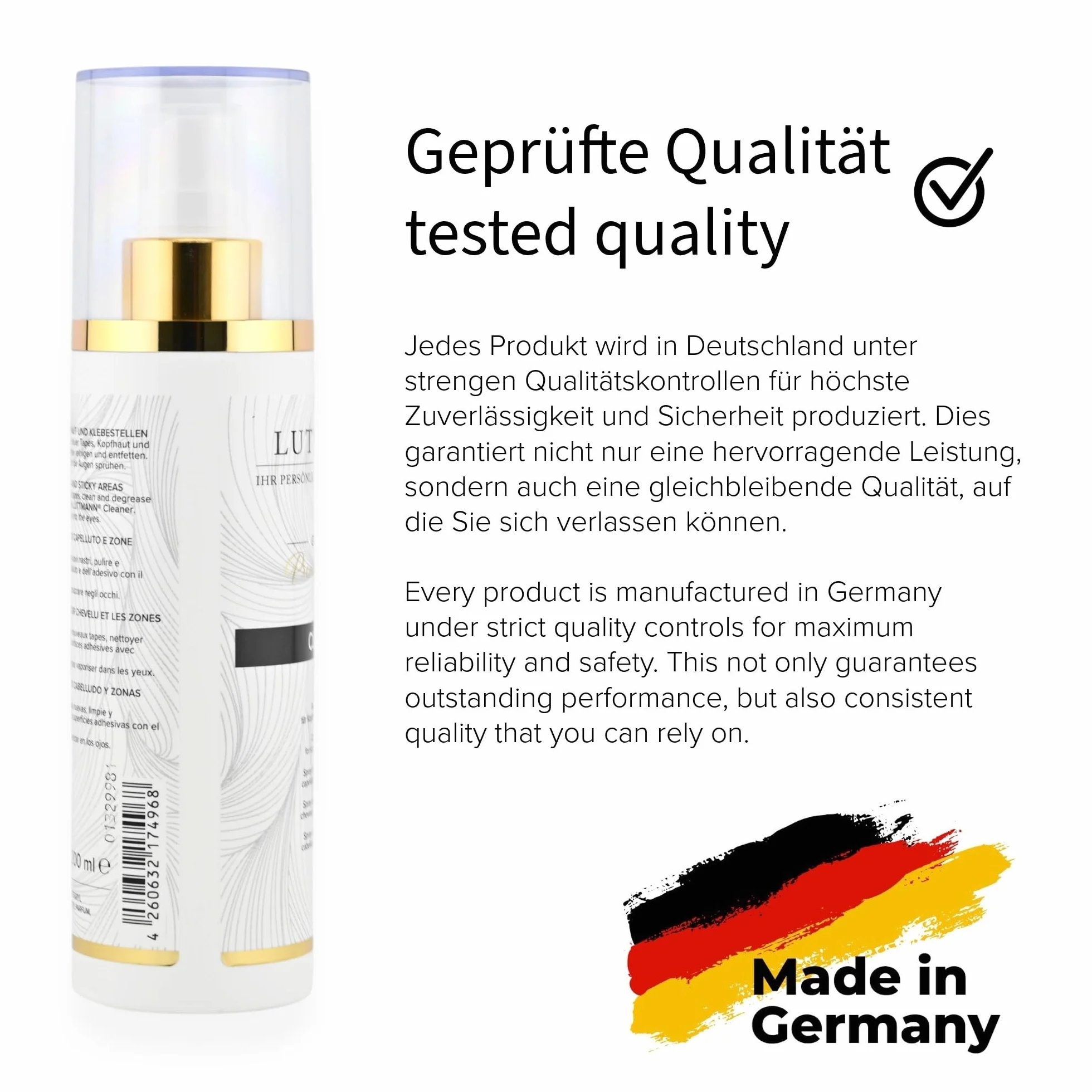 Solvente per bonding – Solvente per tape extensions – Detergente spray per cuoio capelluto – Adesivo – Made in Germany e dermatologicamente testato