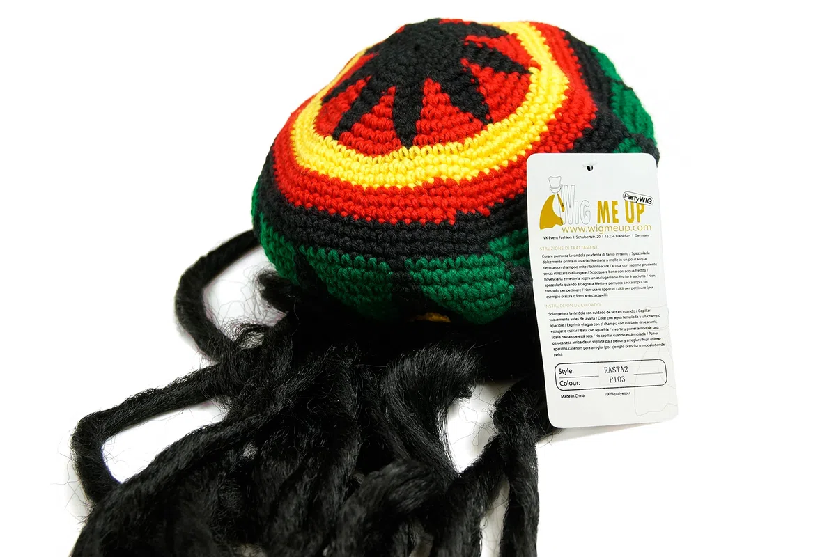 WIG ME UP - Copricapo con Dreadlocks Rastas Reggae Ska Giamaica Rastafari Marley