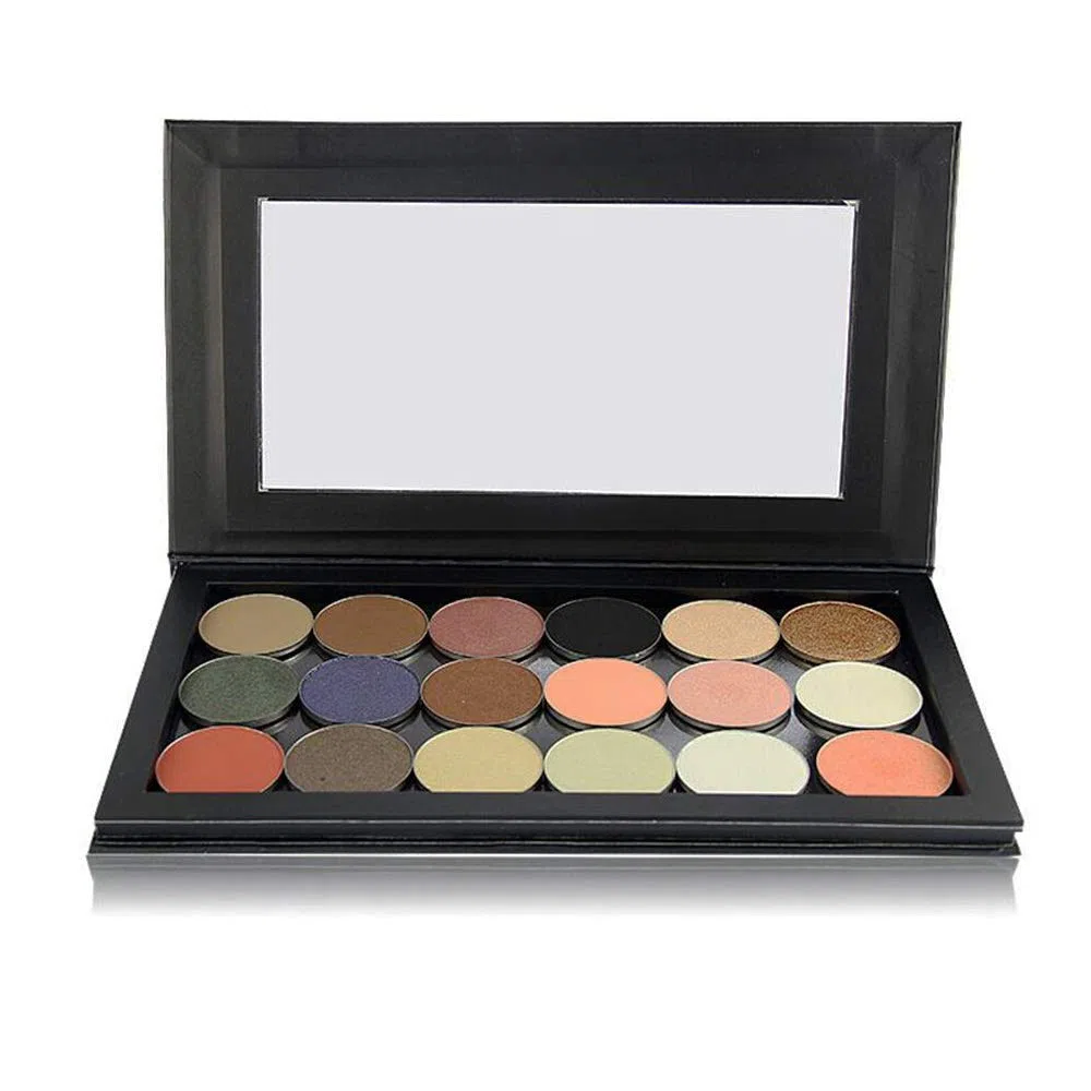 Coosei Palette di Trucco Magnetica per Ombretto, Palette Vuota di Ombretti Magnetici a Strato Singolo, Palette di Trucco Grande Nera con Finestra Trasparente