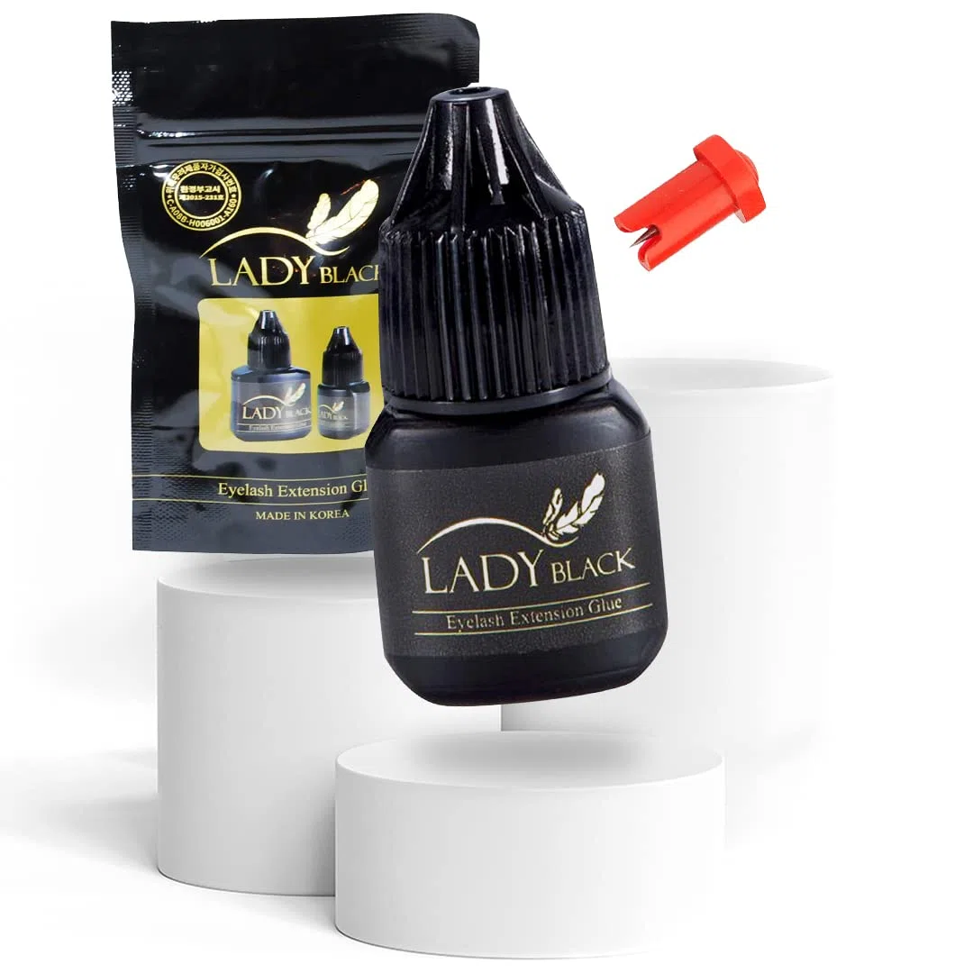 Sky - Lady Black, Colla forte per extension ciglia, a presa rapida ed estremamente resistente, colore: nero, 5 g (1 flacone)