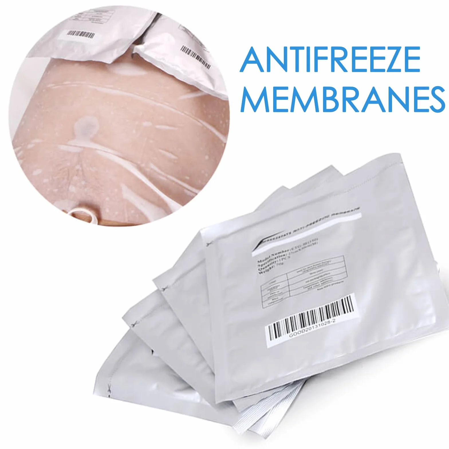 Lazzybeauty Membrana Antigelo Media, Grado Medico, Pads per Criolipolisi per Dispositivi Cryo, 27x30 cm, 70g, 5 Pezzi