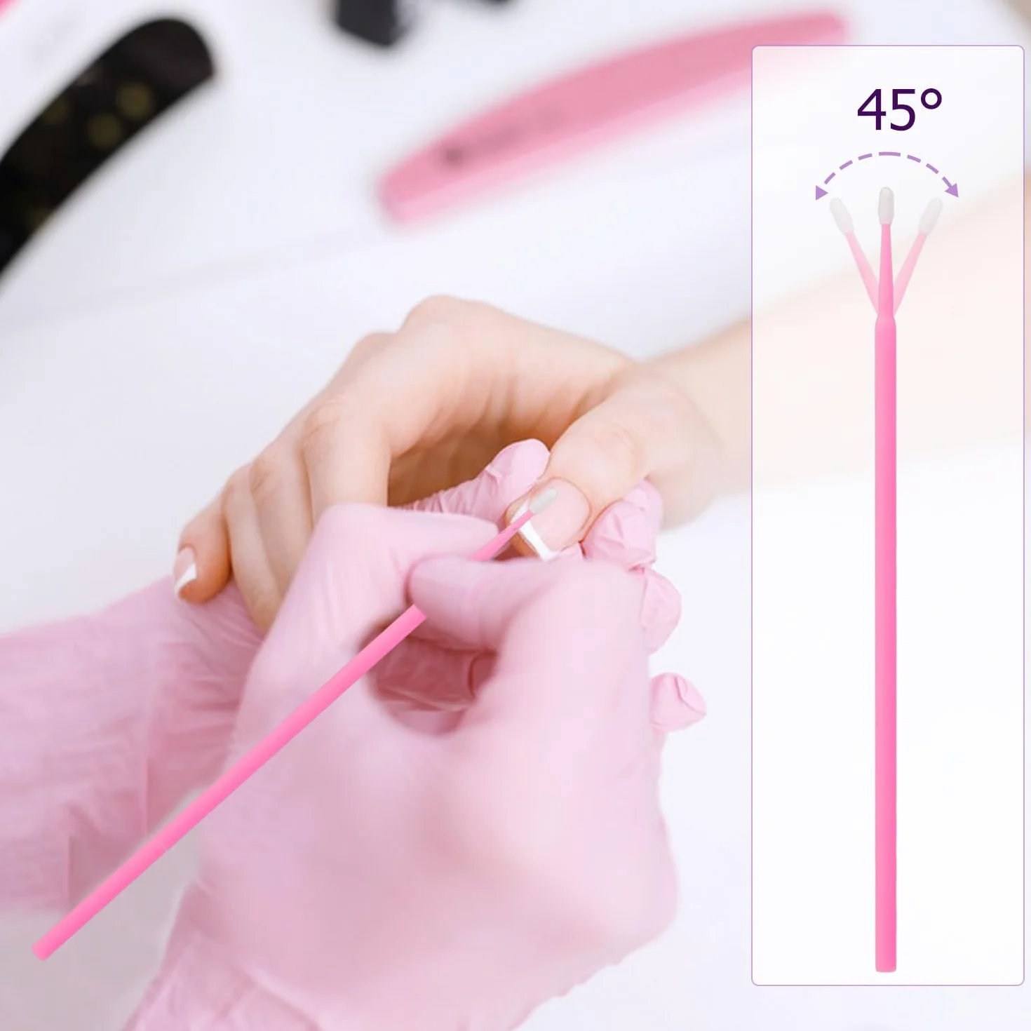 Xmart 800 Pezzi Microbrush per Ciglia Estensioni Spazzole Bacchette Microbrush Micro Applicatori a Pennello Cotton Fioc per Extension Ciglia Rimozione Trucco Nail Art Pittura (Blu Viola Giallo Rosa)
