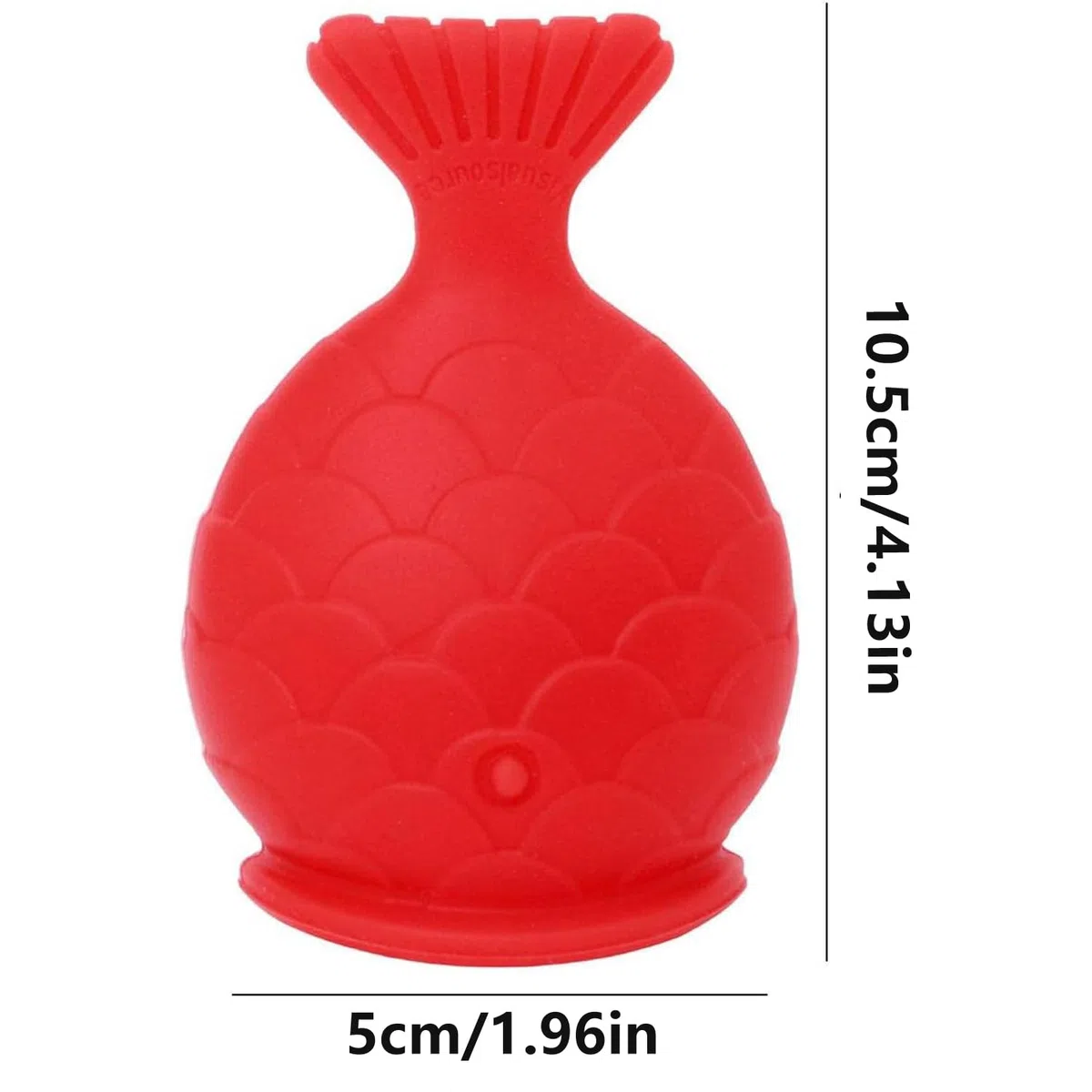 Dispositivo Enhancer Del Labbro, Lip Plumper Device, Lip Sucker Plumper, Filler Per Labbra in Silicone Per Pesce, Aspirazione Labbra Piene, Materiale Silicone per Trucco Donne (Rosso)