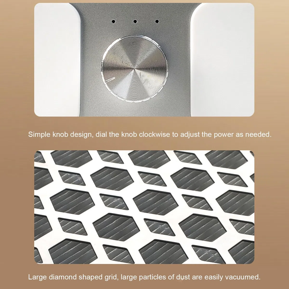 Aspiratore per Unghie Potente 60 W, Aspiratore Elettrico Silenzioso Senza Spazzole 4500 Giri/min Senza Filtro Separato per Polvere Nail Tech Aspirapolvere per Casa e (Spina