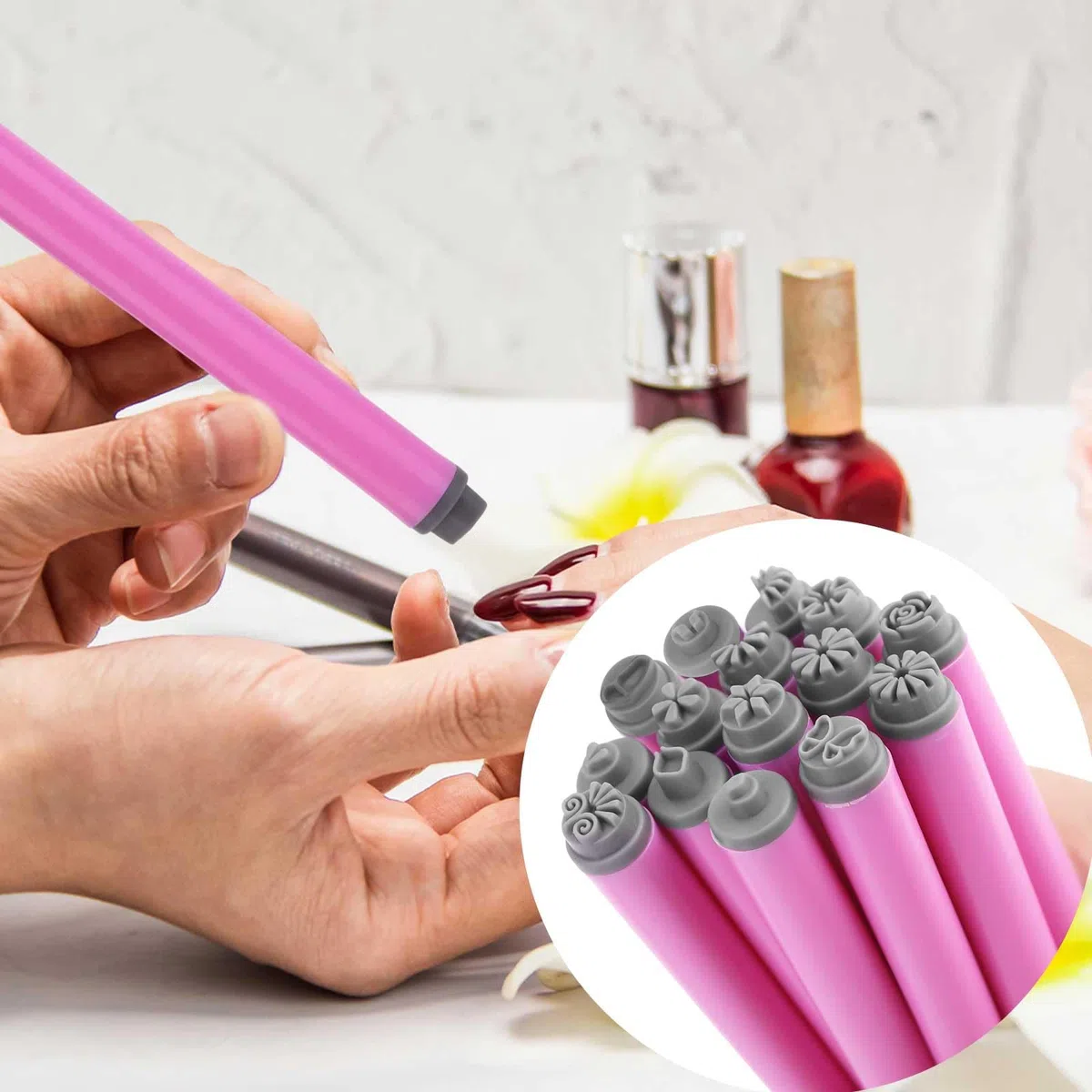 15pz Penna Timbri Unghie, Vari Design Set Penna Timbri Unghie Penna Timbri Fiore Unghie Set Penna Timbri Farfalla Unghie Penna Timbro Decori Unghie Forniture per Unghie Perfette Donne