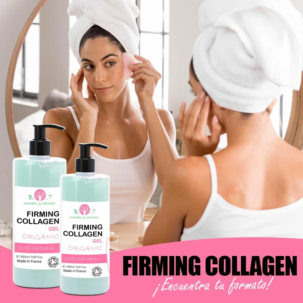 B.O.T Cosmetic & Wellness - Gel Collagene Bio-Attivo Antirughe | Trattamento Rassodante Viso/Corpo | Stimola Collagene & Elastina | Ultra Idratante, 500ml