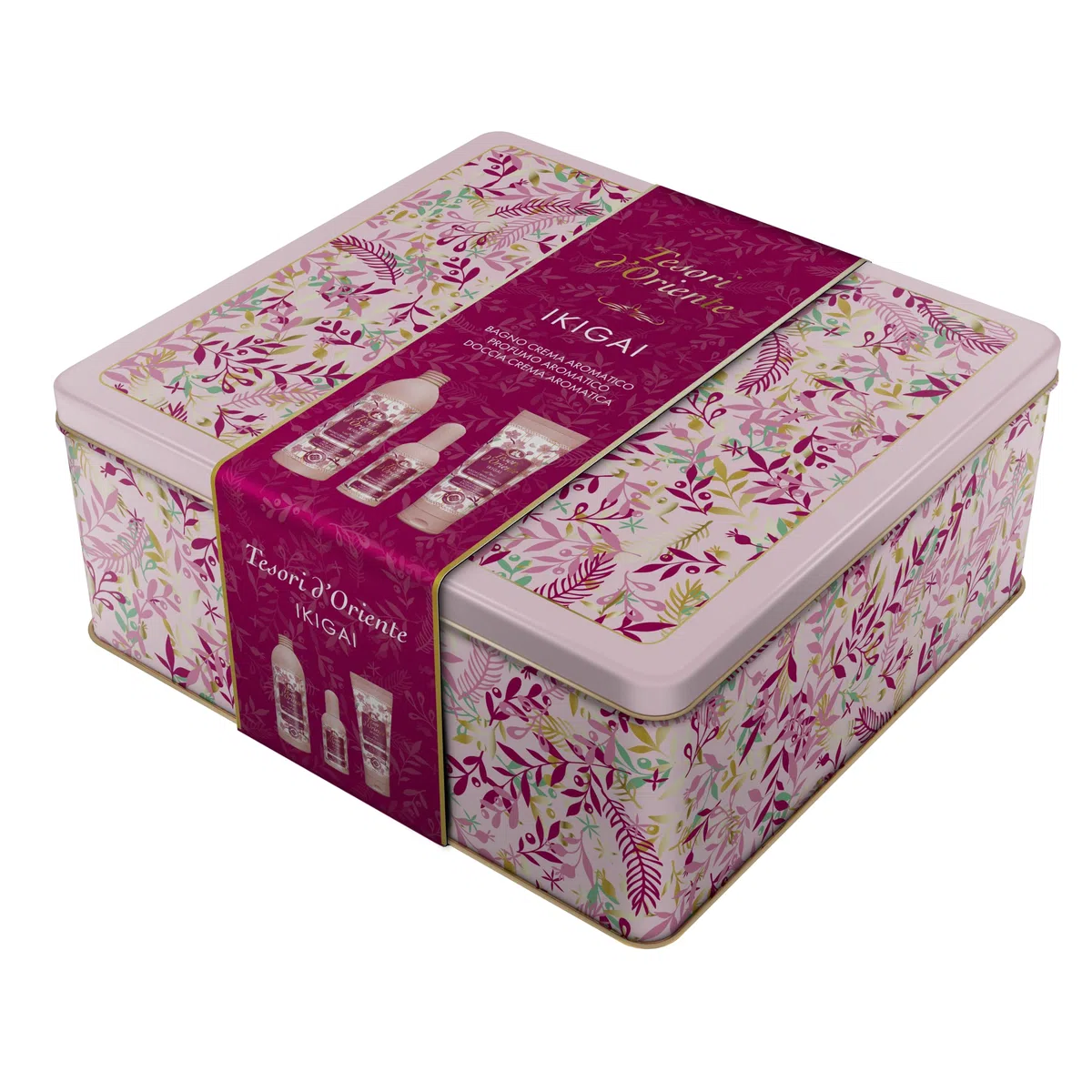 Tesori d'Oriente, Ikigai Set Doccia, Include Doccia Crema 250 ml, Bagno Crema 500 ml e Profumo Aromatico 100 ml, Con Note Floreali e Fruttate che Durano a Lungo, Confezione Regalo