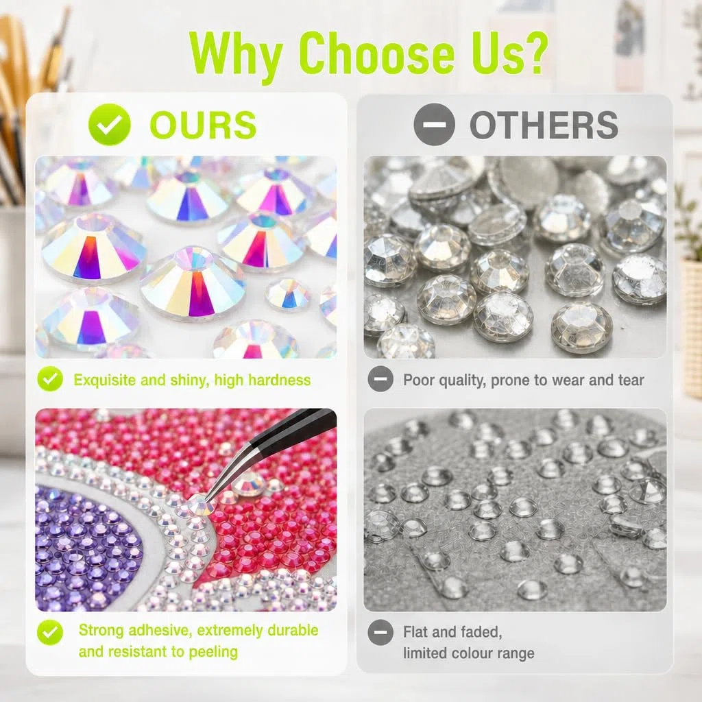 Strass Unghie da 3mm, Bedazzling Kit, 24 Colori, Piatti | Strass per Nail Art con 5 Strumenti, tra cui Penna e Pinzette, Adatti per Bricolage, Nail Art, Vestiti e Pittura Facciale