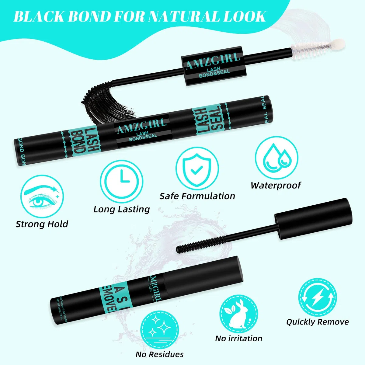 Set di extension per ciglia artificiali, naturali, fai da te, set personalizzate, per ciglia fluffy con bond e sigillanti (4 stili, kit D Mix 5-16 mm)