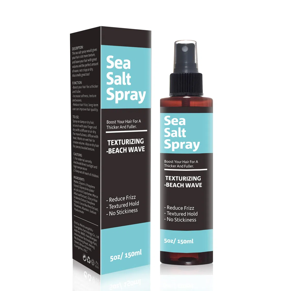 Spray al Sale Marino 150ml, Spruzzo al Sale Marino per Capelli, Sea Salt Spray, Volumizzante per Aggiungere Volume e Texture - Spray Texturizzante - Unisex