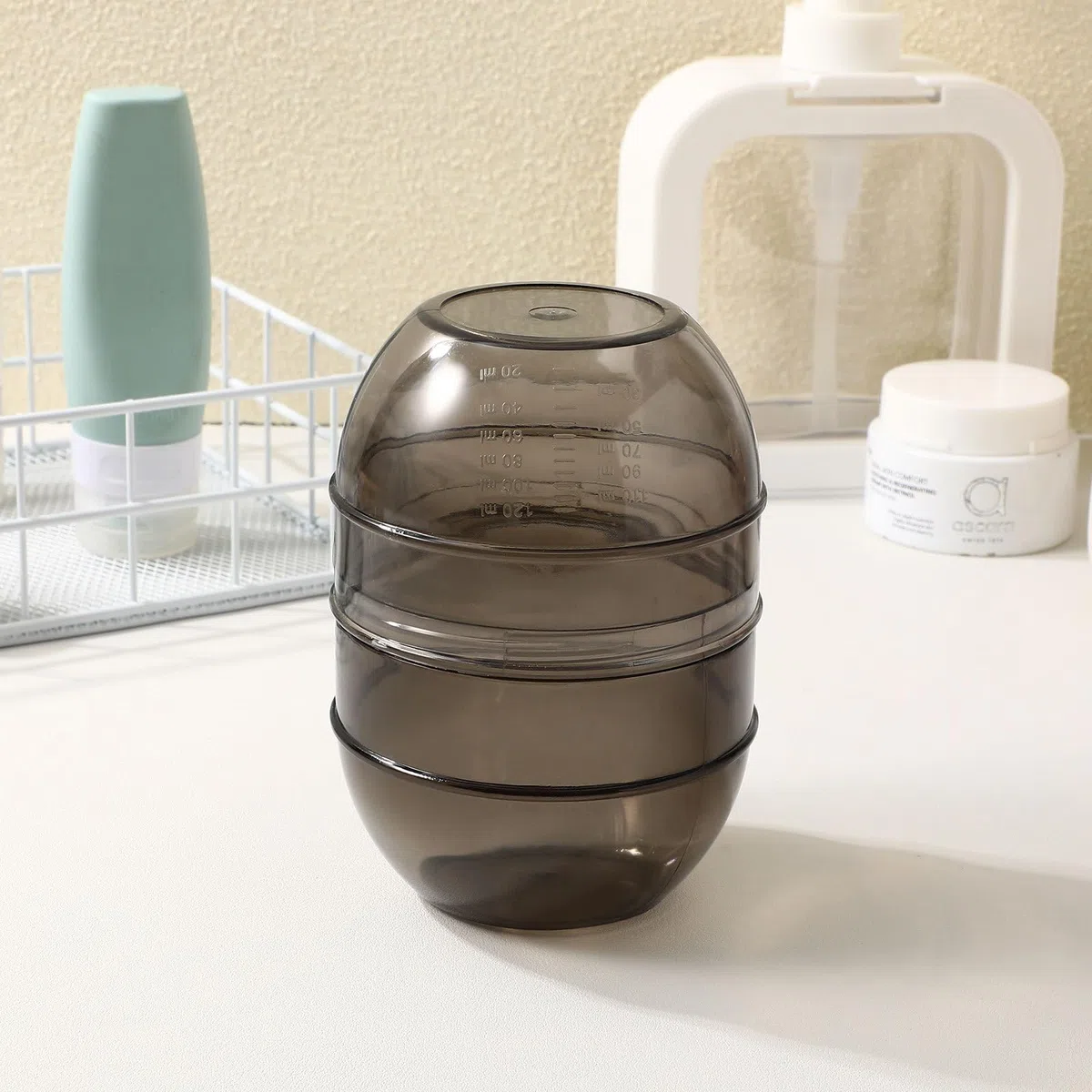 Ciotola per Tintura Chioma con Doppia Scala Misurazione Tazza Shaker per Miscelare Colori Chioma Professionale e Domestica Contenitore Grande per Mescolare