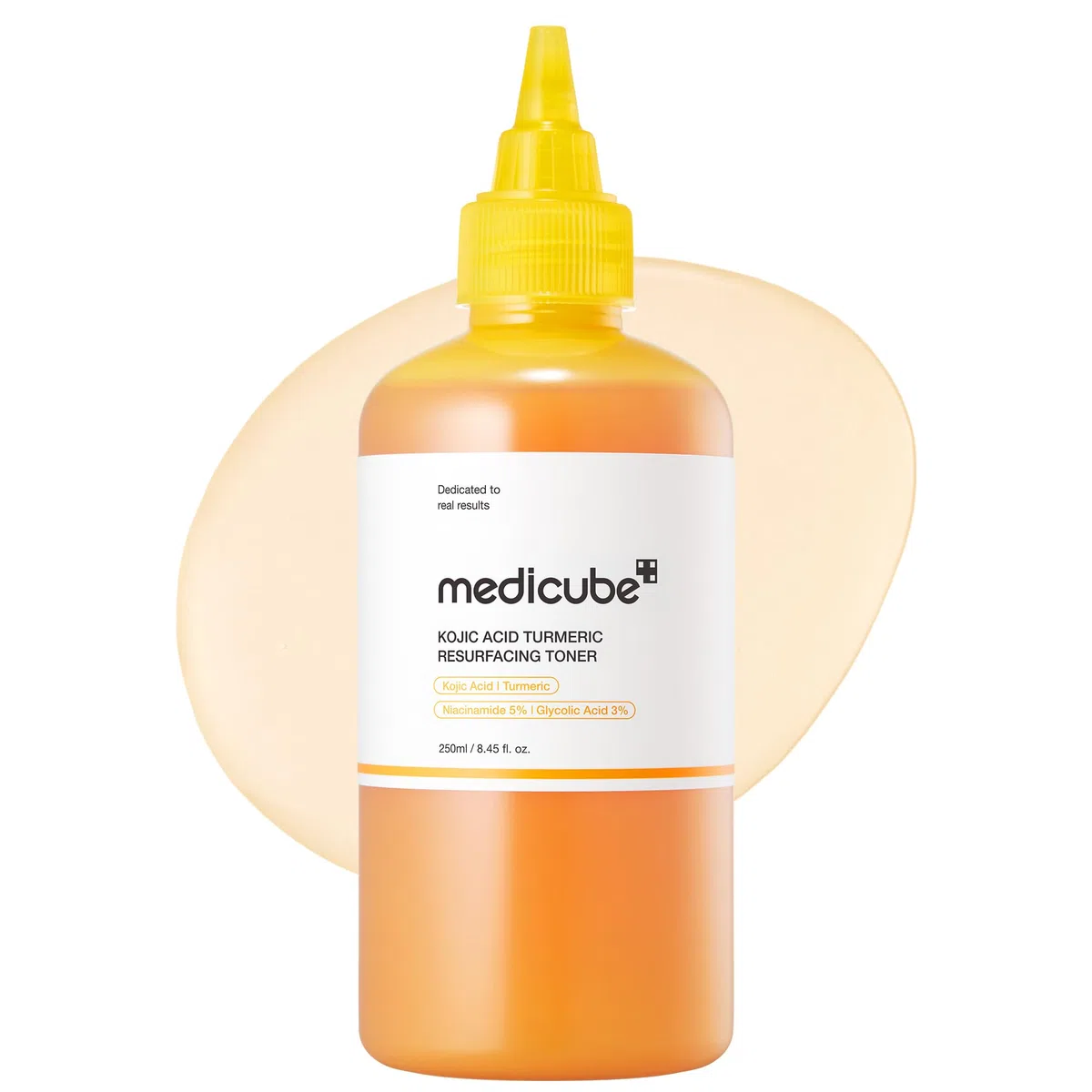 medicube Tonico Levigante Kojic Acid & Curcuma per Viso e Corpo | Tonico leggero per bilanciare tono e texture | Niacinamide, Acido Glicolico | 250ml