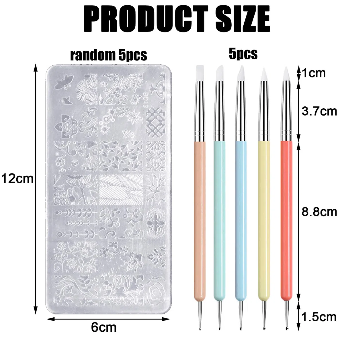 TYXHXTF 14pcs Jelly Nail Art Stamper,Set Di Timbri Per Nail Art+Pannello Per Stampa Per Unghie+ Penna In Silicone Per Unghie E Punta In Spugna Per Penna Per Nail Art,Strumenti Per Nail Art Kit Unghie