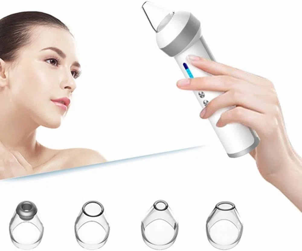 ESHINEDE Blackhead Vacuum Cleaner for Blackheads Blackhead Extractor for Acne Blackhead Removal Tool USB Rechargeable with 4 Probes for Facial Skin
