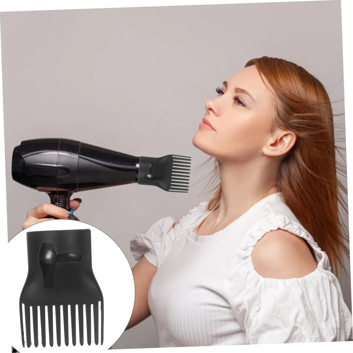 Housoutil Diffusore per Chioma Nero in Plastico 10 Pezzi, Pettine per Asciugacapelli Leggero e Resistente, Rapida Asciugatura e Eliminazione dei Ricci per Styling Professionale