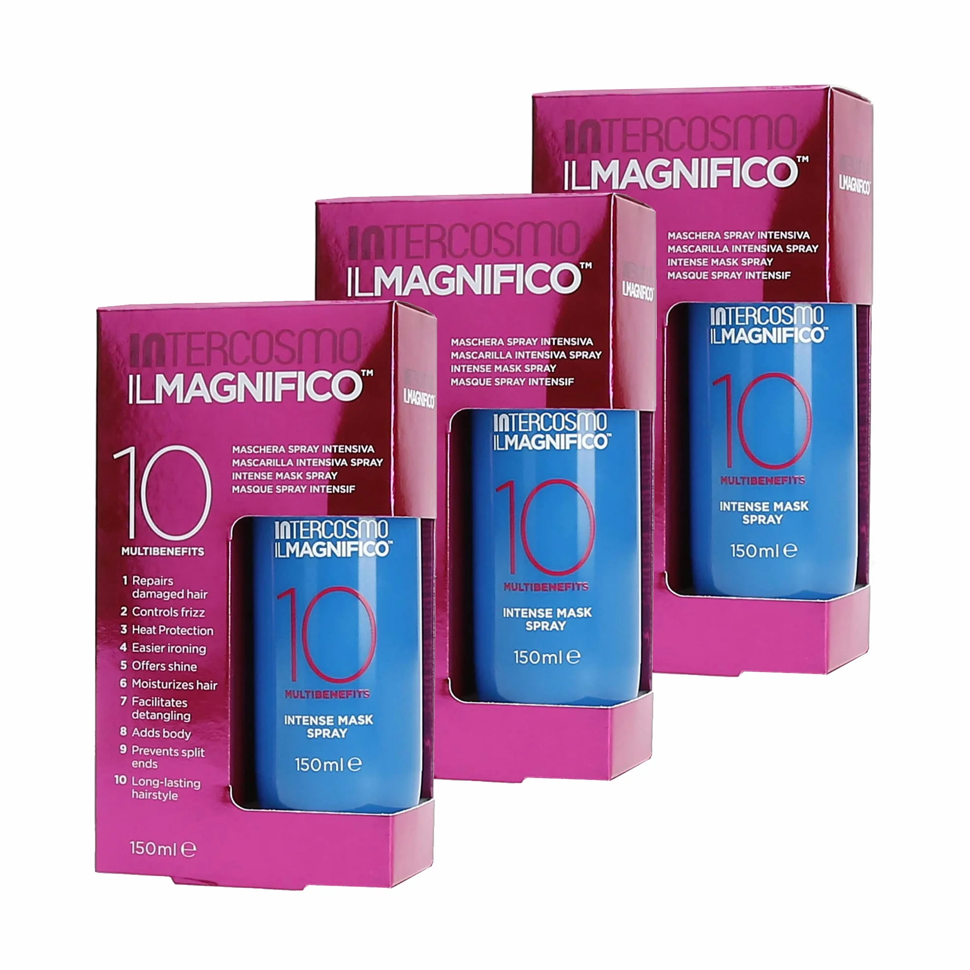 Intercosmo - Il Magnifico 10 - Set di 3 maschere spray 150 ml