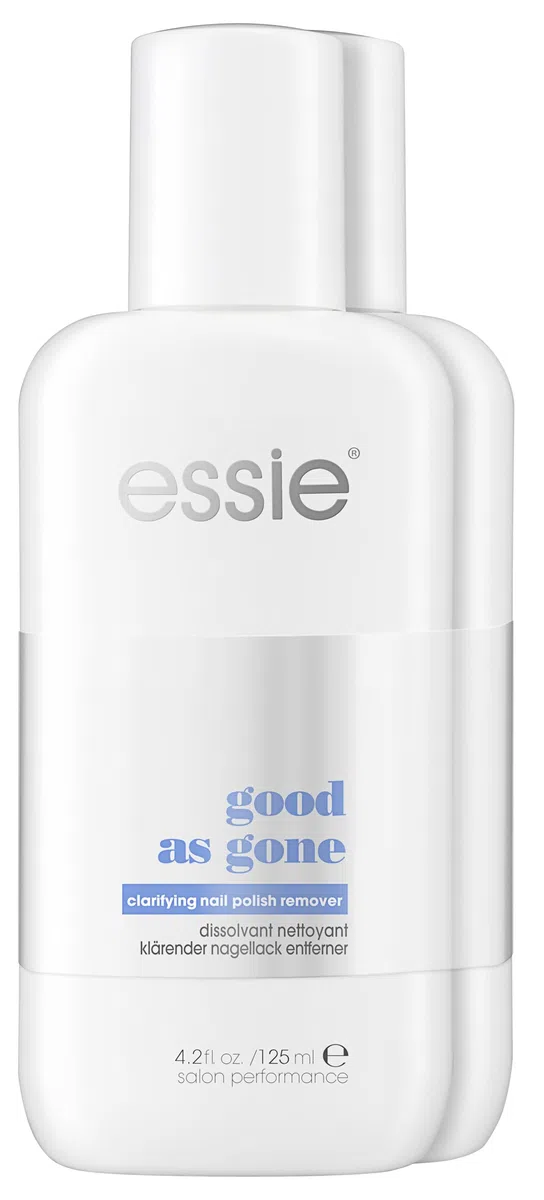essie Good as gone - Solvente chiarificante per unghie, confezione doppia, pulizia e sbiancamento, 2 x 125 ml