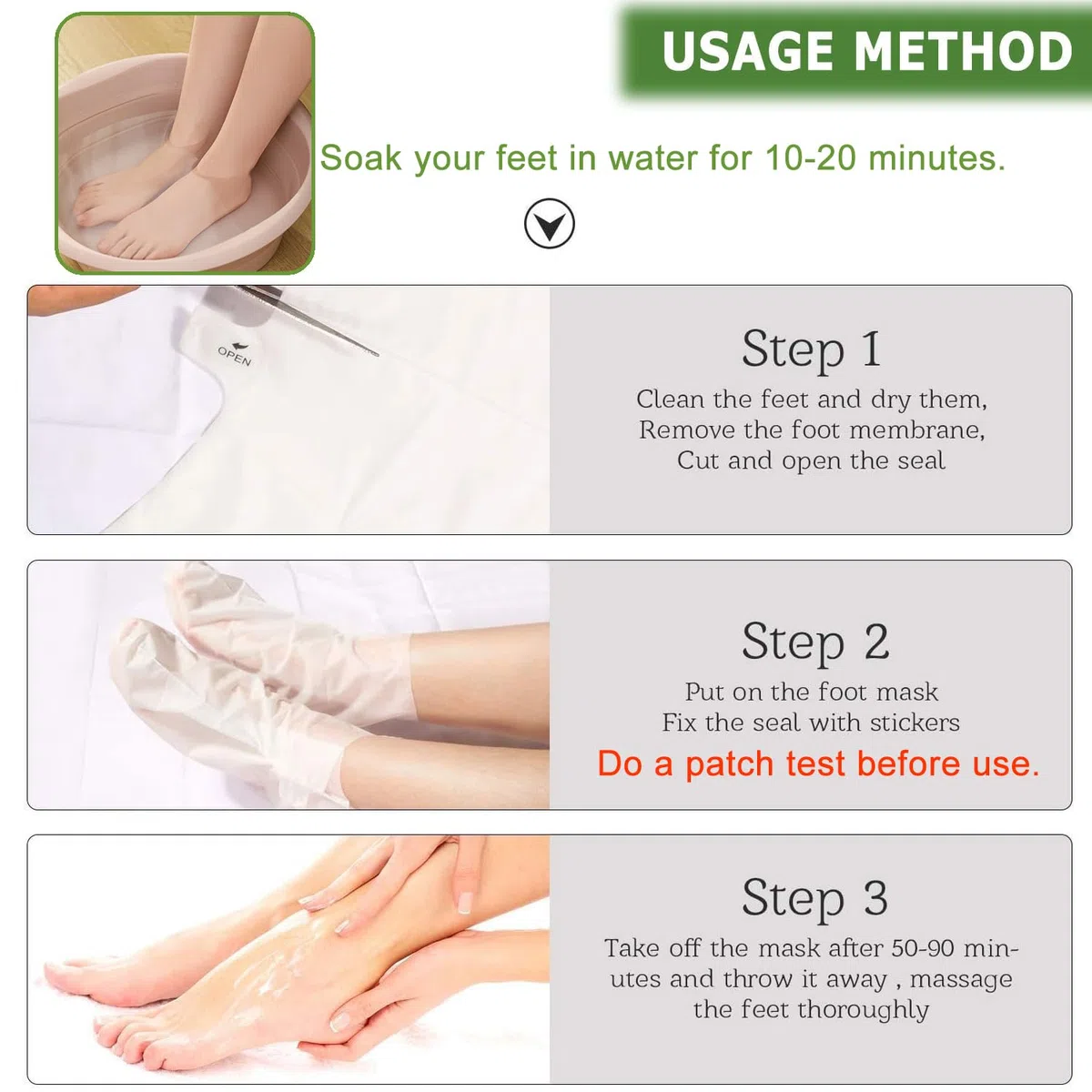 Maschera Piedi Esfoliante | Trattamento Calli e Duroni | Cura e Scrub Piedi | Peeling Piedi Forte | Pulizia Talloni Screpolati | Foot Peel Mask Calzini Pedicure Peel Off | Pesca 5 Paia