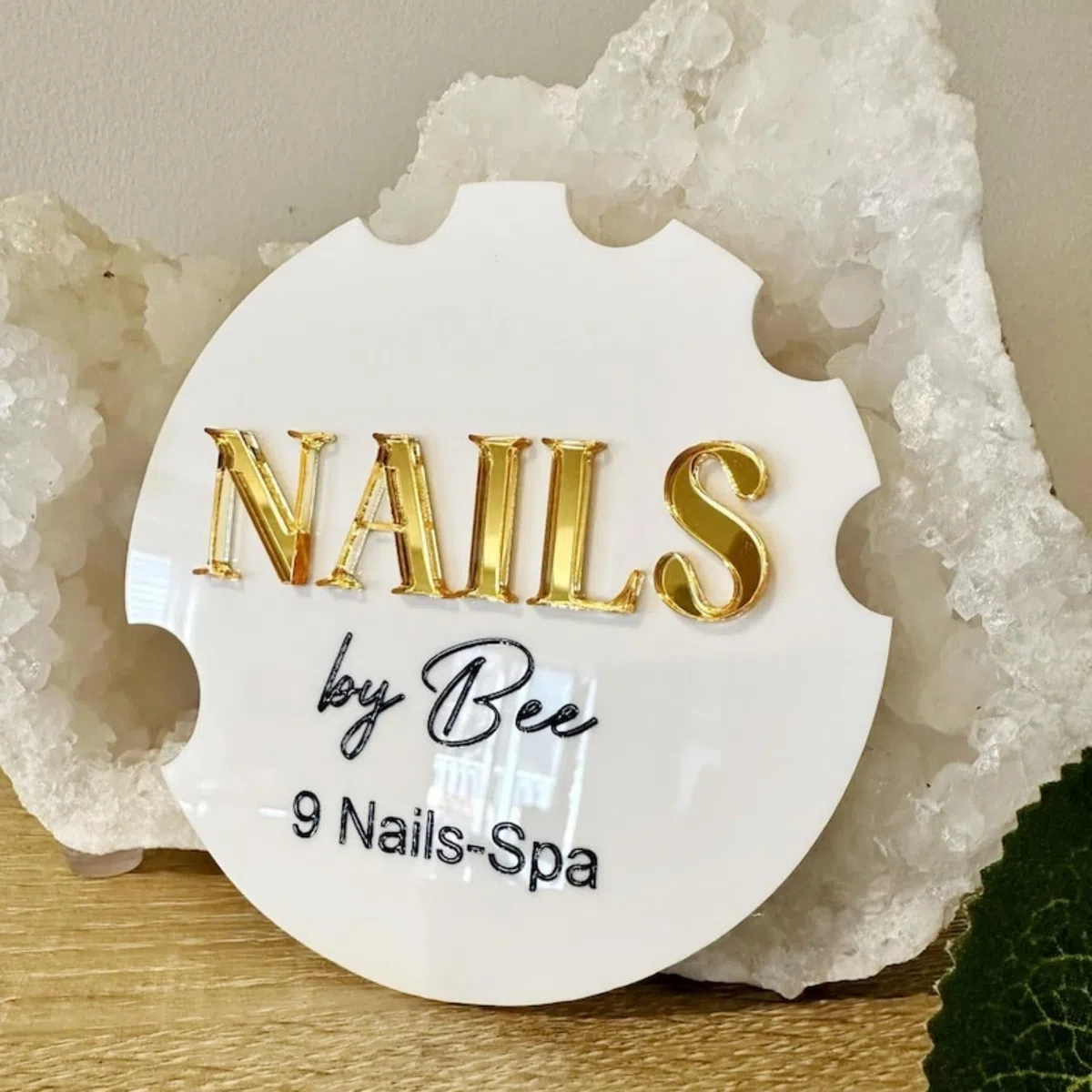 Nome Personalizzato Nailfie Photo Prop Cartello Acrilico, Regalo Logo Personalizzato For Foto Manicure E Selfie Nail Art Unghie Artista Salone Accessori Personalizzati(White)
