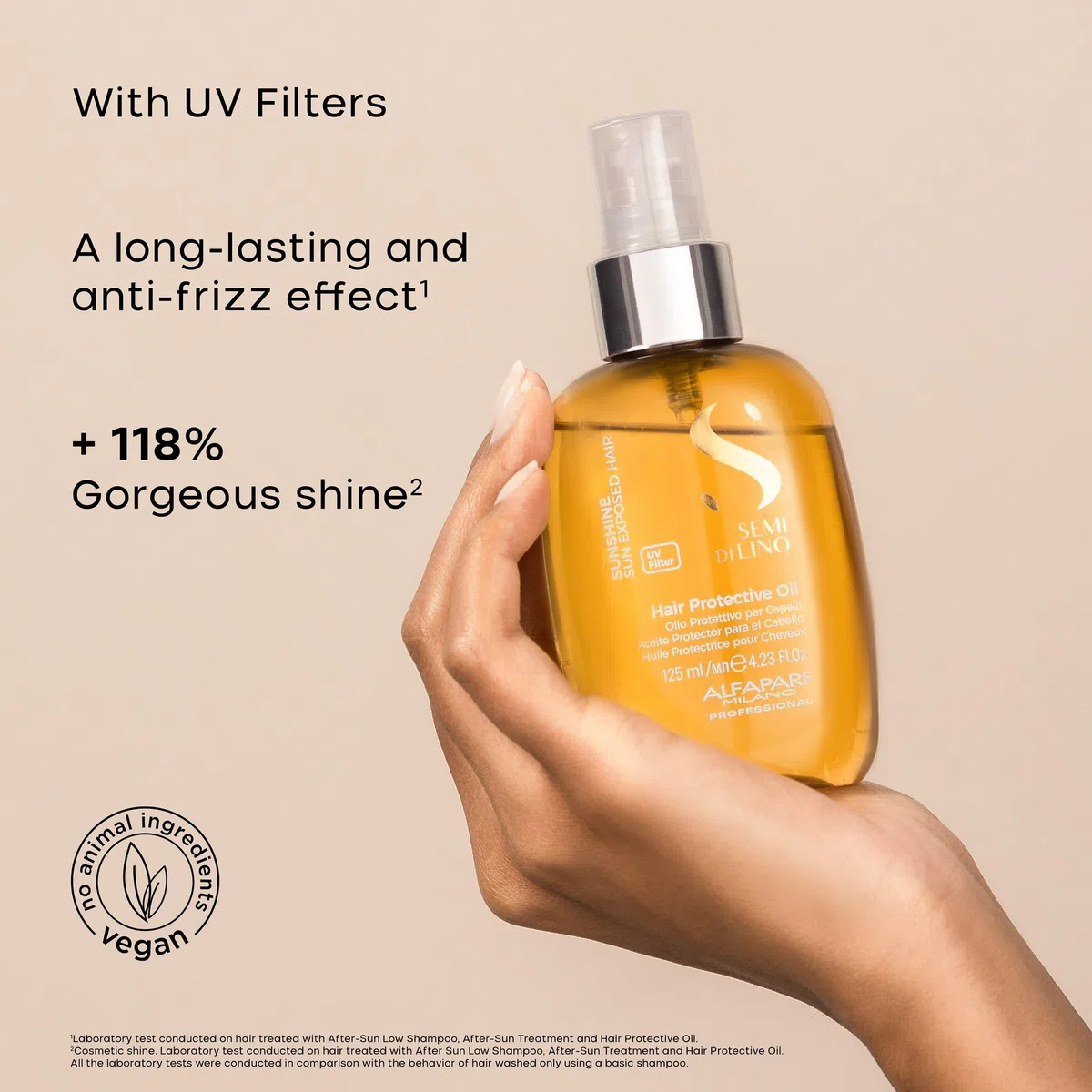 Alfaparf Milano| Semi di Lino Sunshine|Hair Protective Oil - Olio spray bifasico con filtri UV per capelli esposti al sole, 125ml