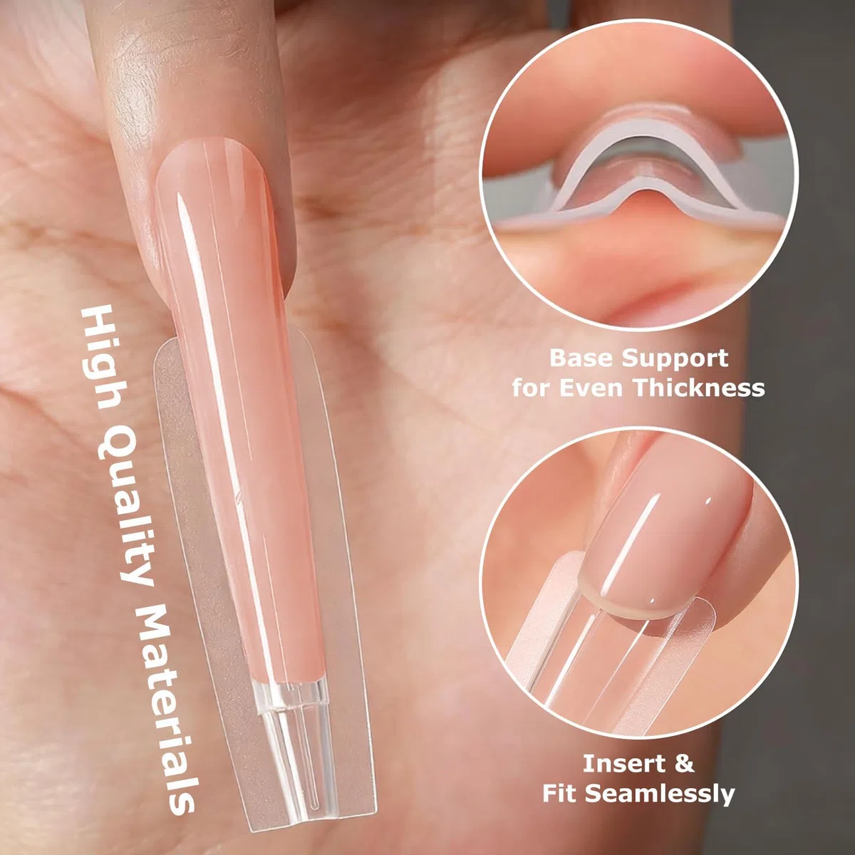 Sandwich Professional Dual Nail Forms 280 pezzi (14 misure), Consigli riutilizzabili in Polygel per allungamento impeccabile del gel, nessuna lima, nessun troppopieno, per Builder Gel & Salon