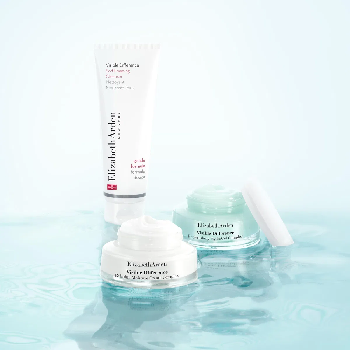 Elizabeth Arden - Visible Difference, Gel Viso Idratante, con Acido Ialuronico e Vitamina E, per un'Idratazione Intensa, Leviga e Uniforma la Pelle, Texture Leggera - 75 ml