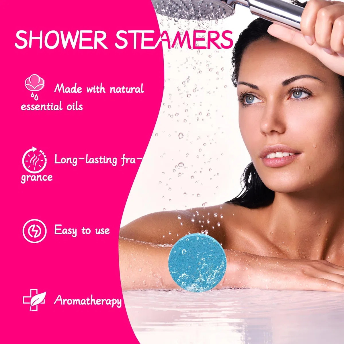 Set di 12 pastiglie doccia per aromaterapia, set di bombe da doccia biologiche vegane, antistress e cura di sé, regalo di compleanno per donne e madri