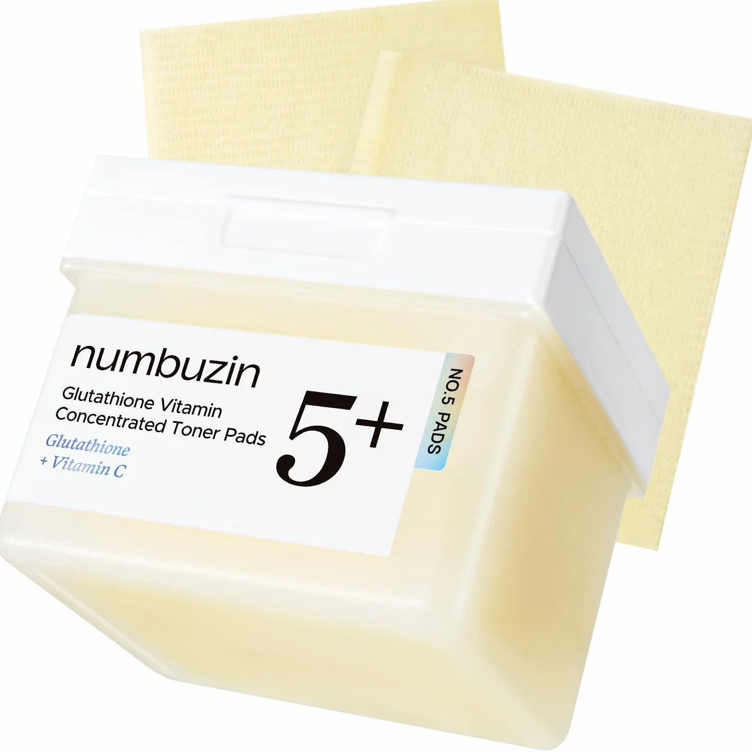 numbuzin No.5 Toner Pads | Vitamin-Niacinamide Concentrated Pad | Double-Sided | Glutathione, Niacinamide, PHA & LHA | Exfoliation, Dark Spot, Hyperpigmentation Care | 70 Pads/180 ml