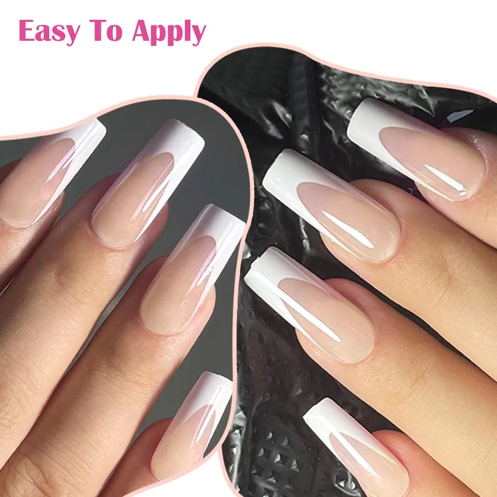 144 PCS Unghie Finte Mani e Piedi Rettangolare Corto Press on Nails Copertura Totale Morbido e Liscio per Donne e Ragazze
