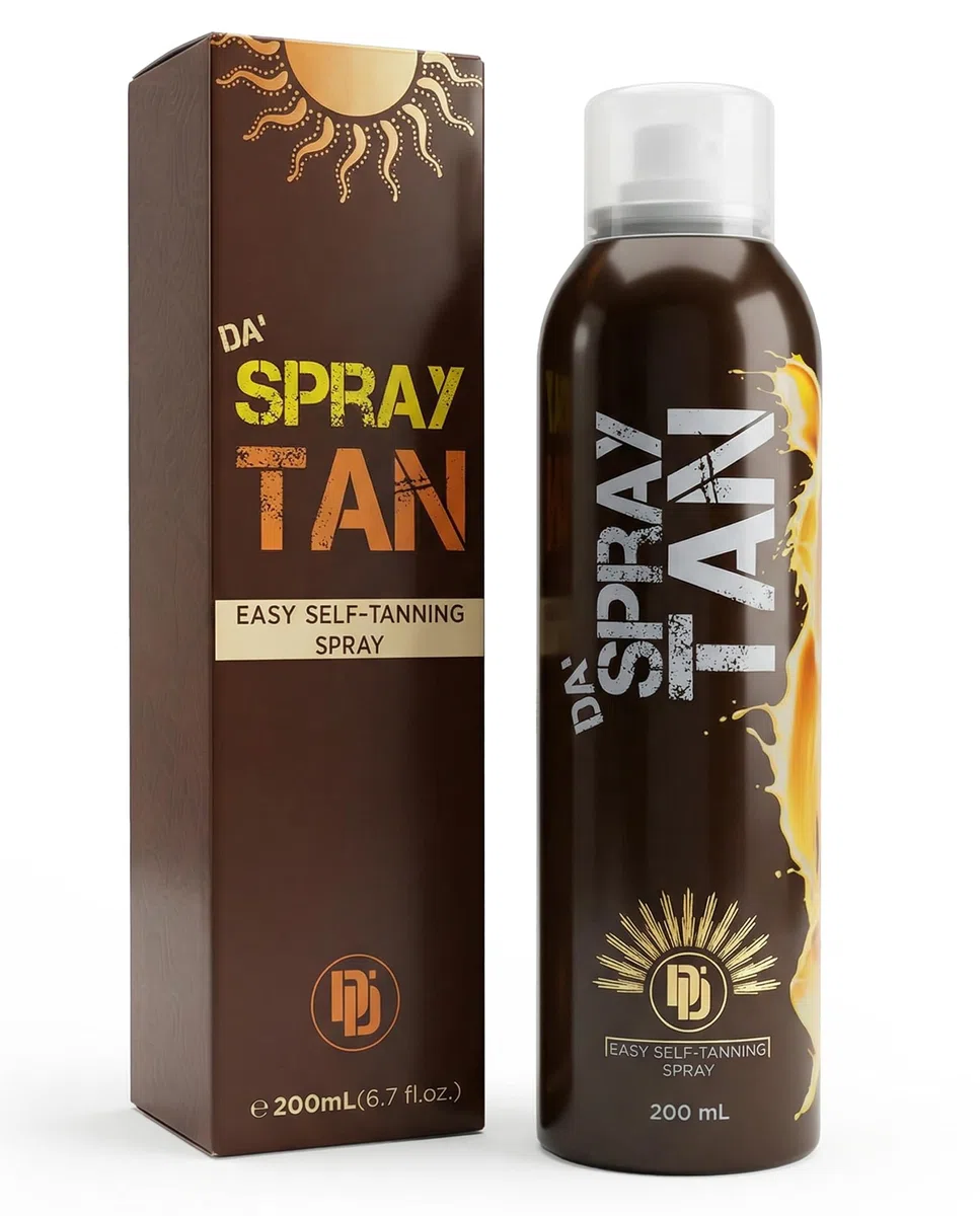 Da'Dude Da Spray Tan – Autoabbronzante Viso e Corpo, Abbronzatura Naturale, Spray a Rapida Asciugatura, Non Macchia, 200 ml