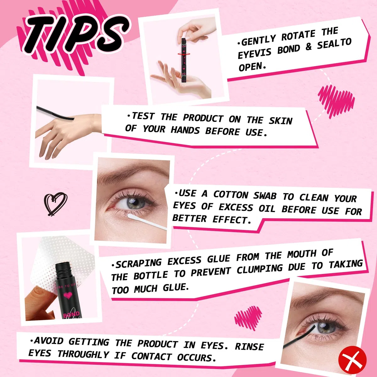 PRO Colla per Ciglia Ciglia Finte Colla Individuale Lash Bond And Seal Colla Adesiva per Ciglia Cluster Tenuta Super Forte 48 Ore Di Impermeabilità （Schwarze Bindung+Klare Versiegelung)