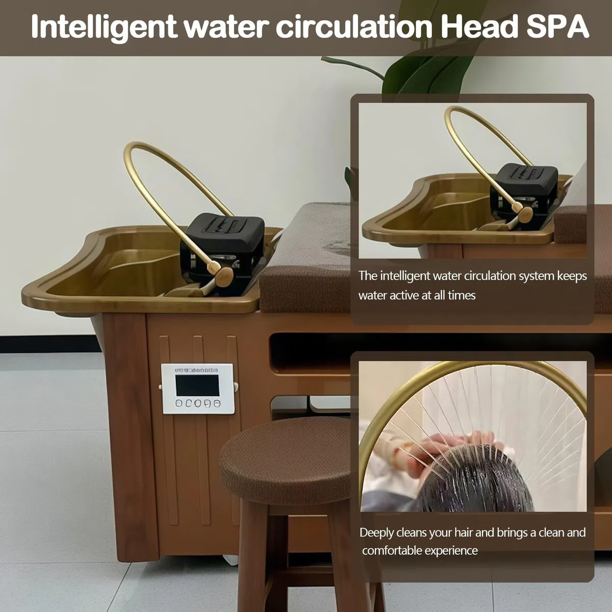 Lettino SPA Evergreen Head con funzione lavacapelli per salone