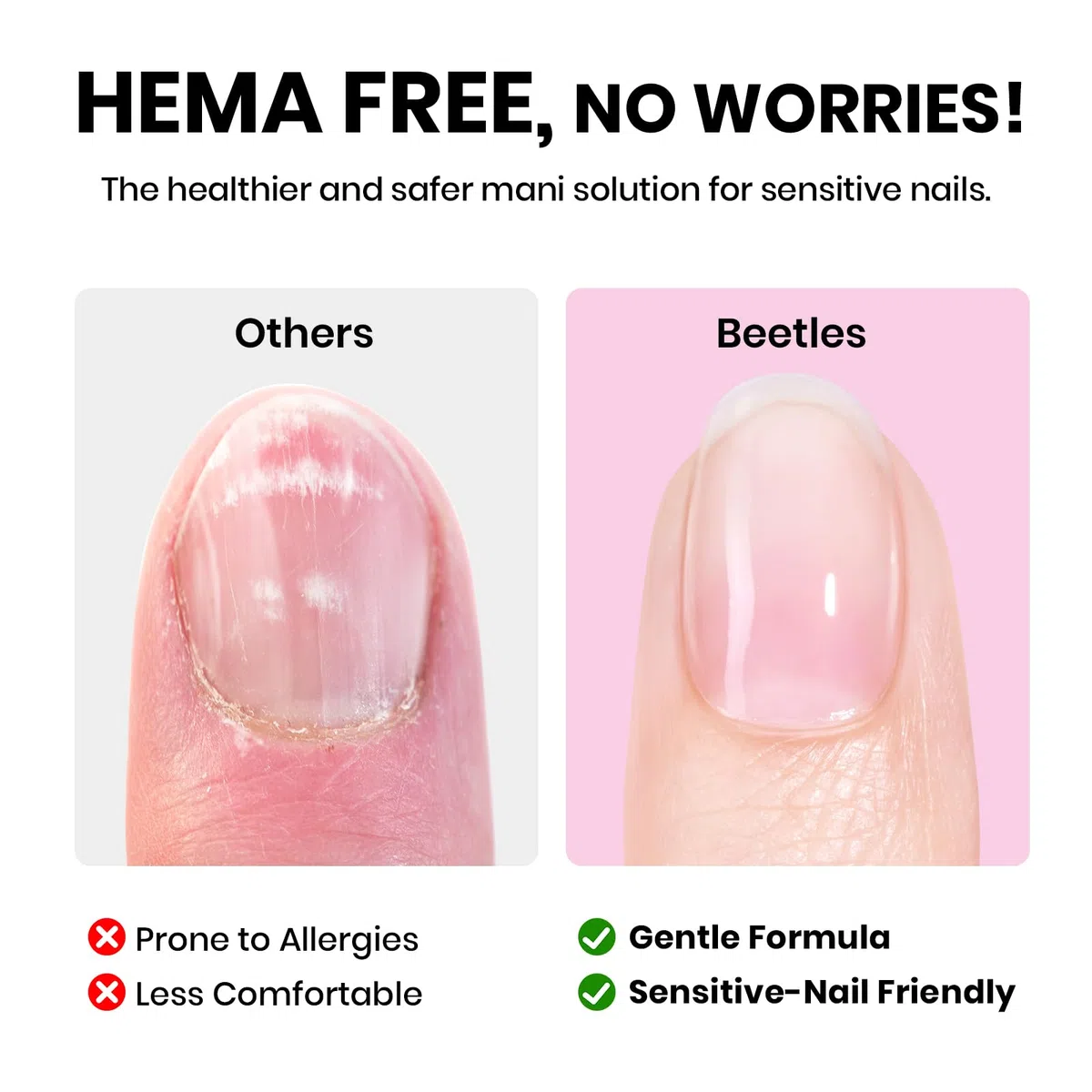 Beetles Hema - Set top coat e base coat con top coat opaco, 3 pezzi per smalto gel Soak-Off, LED UV, finitura lucida e opaca di lunga durata