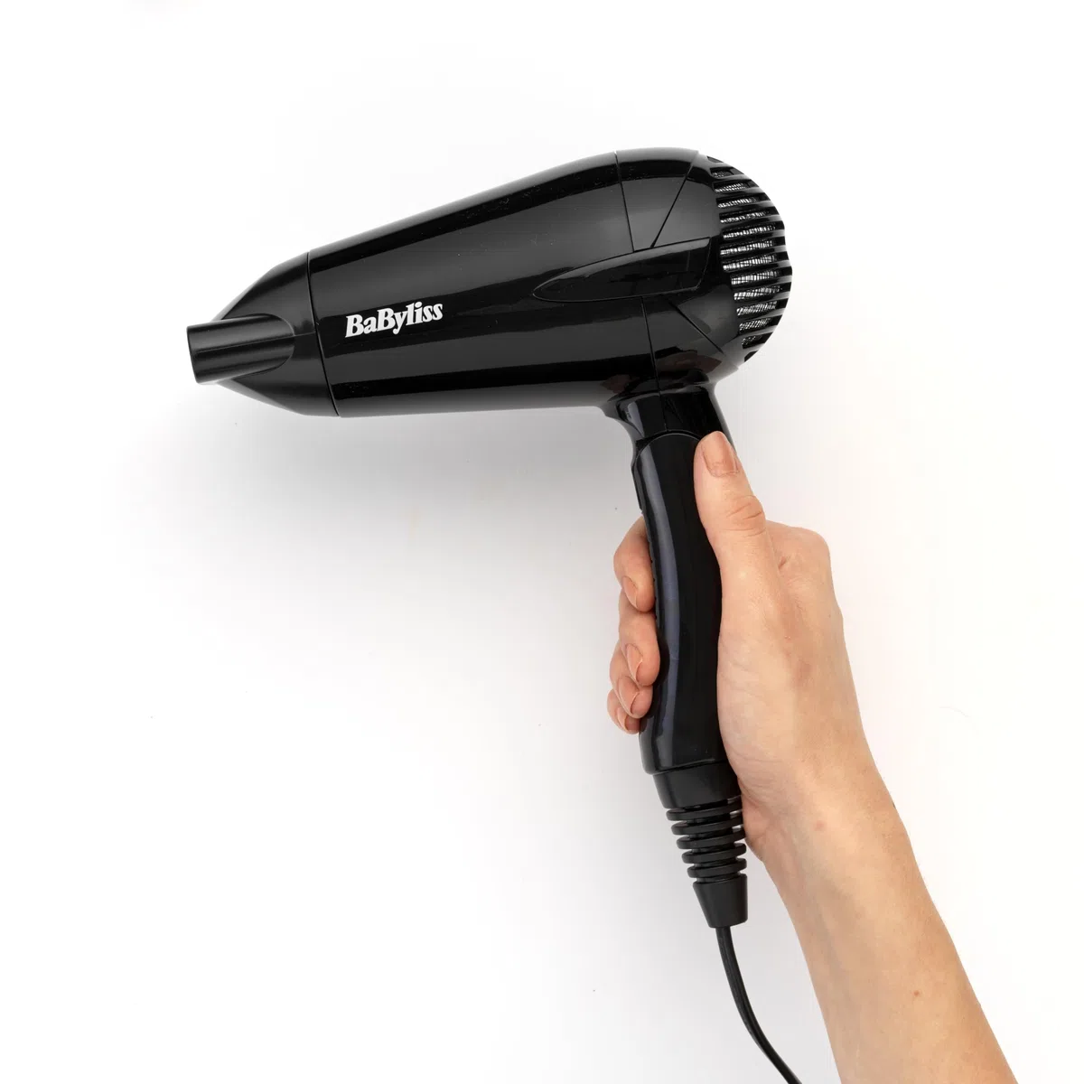 BaByliss Asciugacapelli da viaggio, leggero e potente, 2000W, Doppio voltaggio, utilizzo universale, 2 temperature/velocità, nero/arancione, 5344E