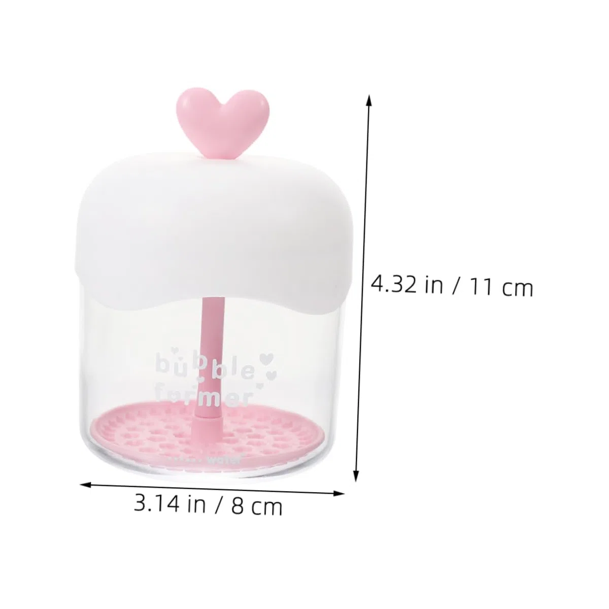 Sapone Versatile a e di Cuore di Schiumogeno Distributore Forma 2 Trasparente in Plastica Pezzi Pulizia Rapida Struttura a Compressione Unica Uso per Viso