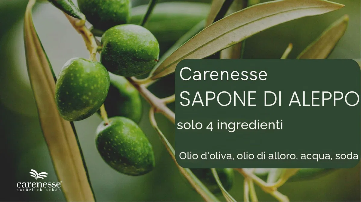 Carenesse Original Sapone di Aleppo 2 X 200 g, 95% di Olio d' oliva e 5% di Alloro, sapone naturale in realizzato a mano secondo tradizione vecchio ricetta e maturazione lungo tempo
