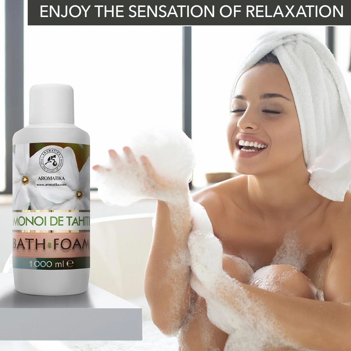 Bagno Schiuma Monoi de Tahiti 1000ml - Bath Foam Monoi de Tahiti - Cura del Corpo - Bellezza - Bagno - Cura del Corpo - Benessere - Relax - Aromaterapia - Spa - Bagnoschiuma - Fragranza Esotica