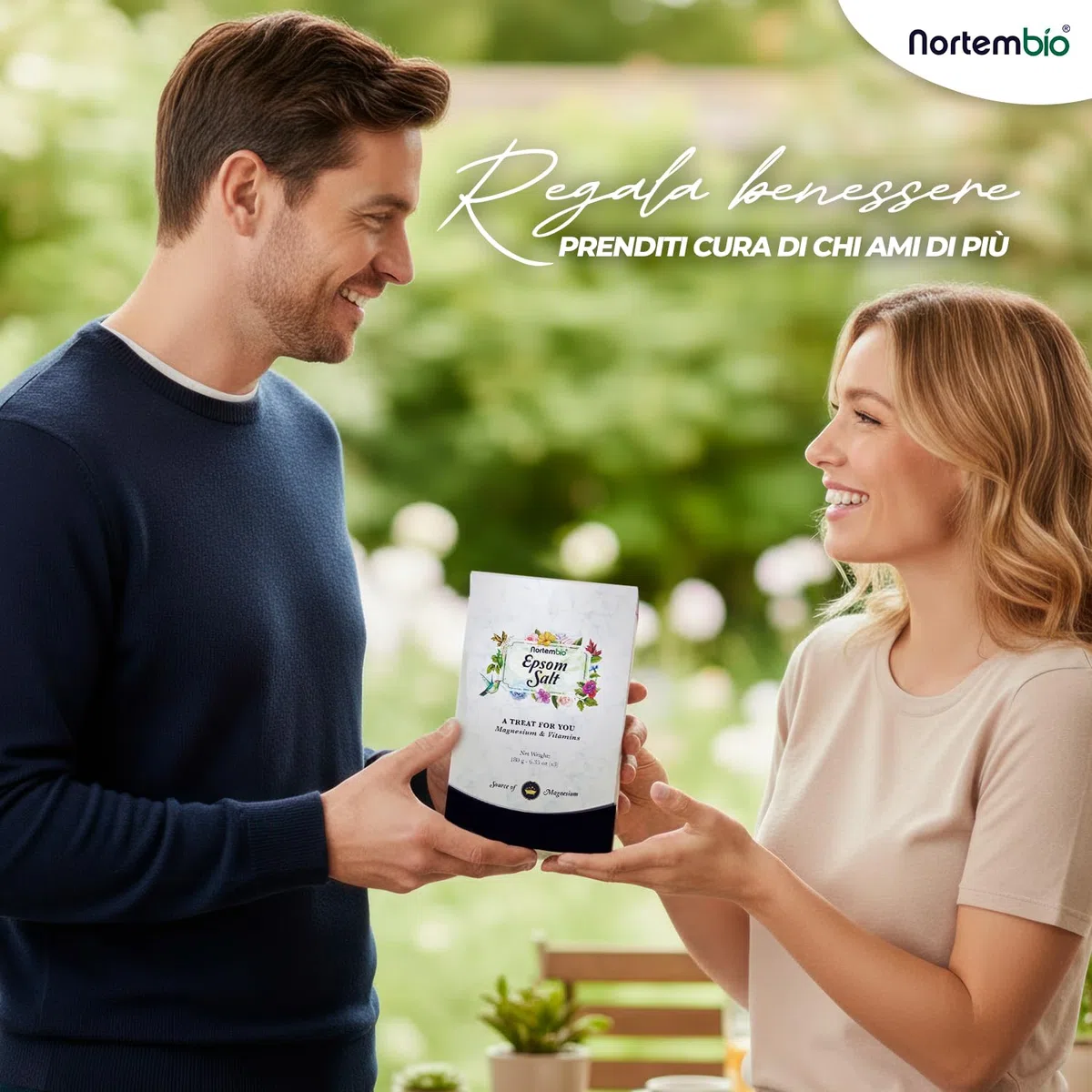 Nortembio Sali di Epsom 100% Fragranza Limone e Cocco 1,25 kg – Fonte Naturale di Magnesio | Con Vitamina C ed E Idratante | Per Bagni Rilassanti, Spa e Cura della Pelle + E-Book Gratuito
