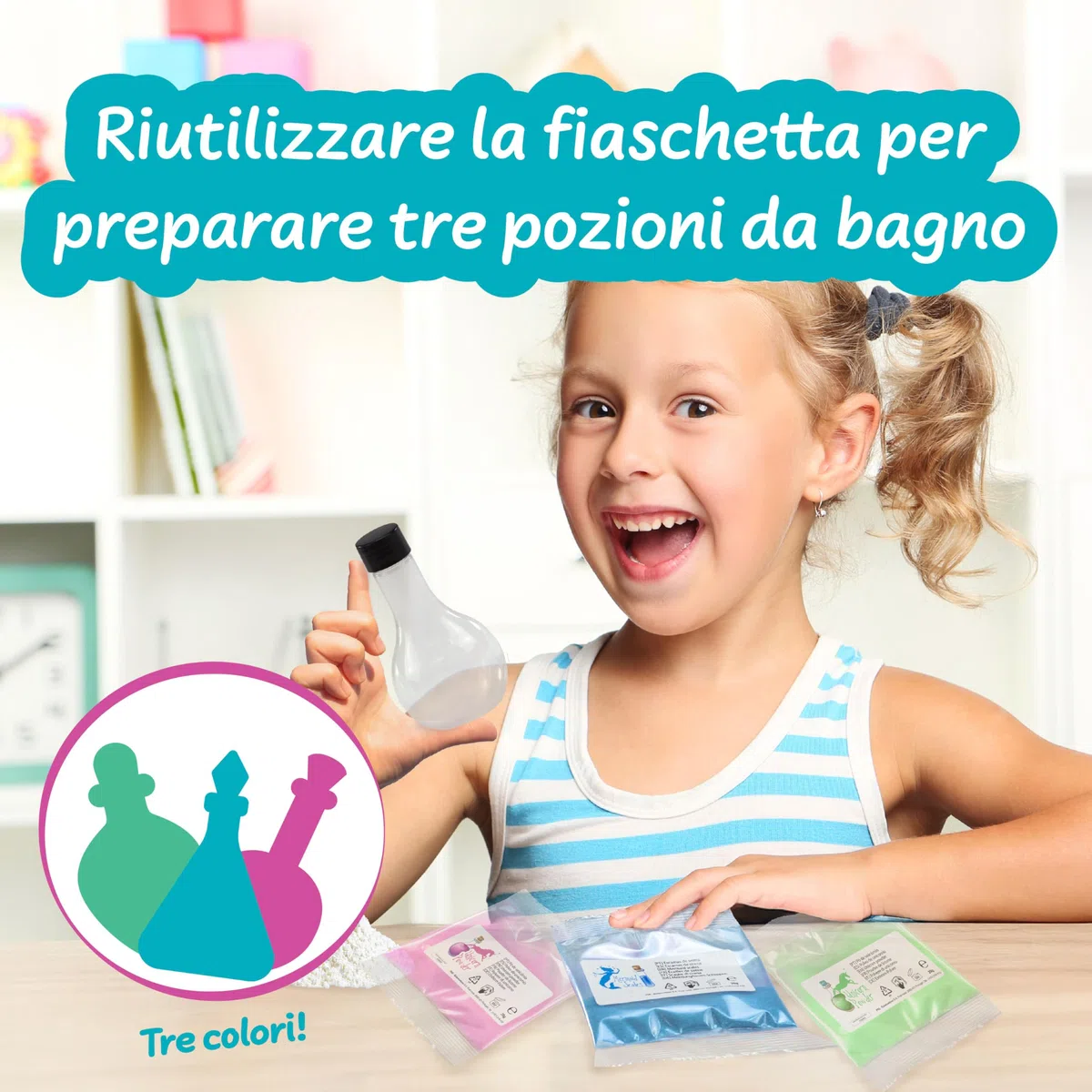 Science4you Pozioni da Bagno per Bambini +6 – Kit per Fare Pozioni, Bombe da Bagno, Kit Scientifico Educativo: 3 Esperimenti, Regalo Cosmetico Ideale per Compleanno, Natale per Ragazze di 6 7 8+ Anni