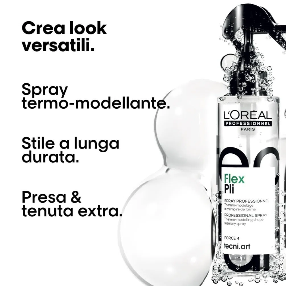 L'Oréal Professionnel, Spray Modellante, Pre-Styling, Per Creare Onde, Per Tutti i Tipi di Styling, Volumizzante, Lunga Tenuta, Tecni Art Pli, 190 ml