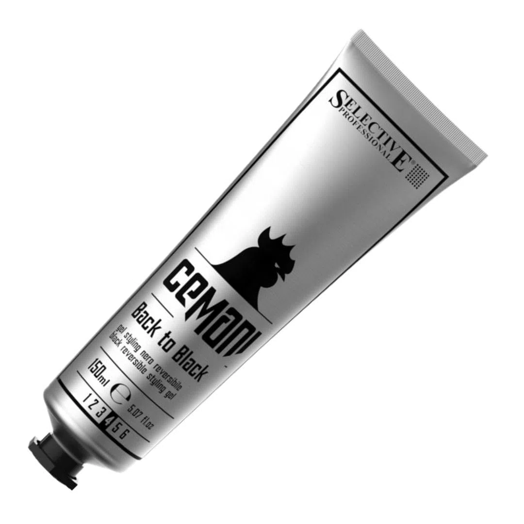 Selective Professional CEMANI Back to Black Gel, da Uomo, 150 Ml, Nero