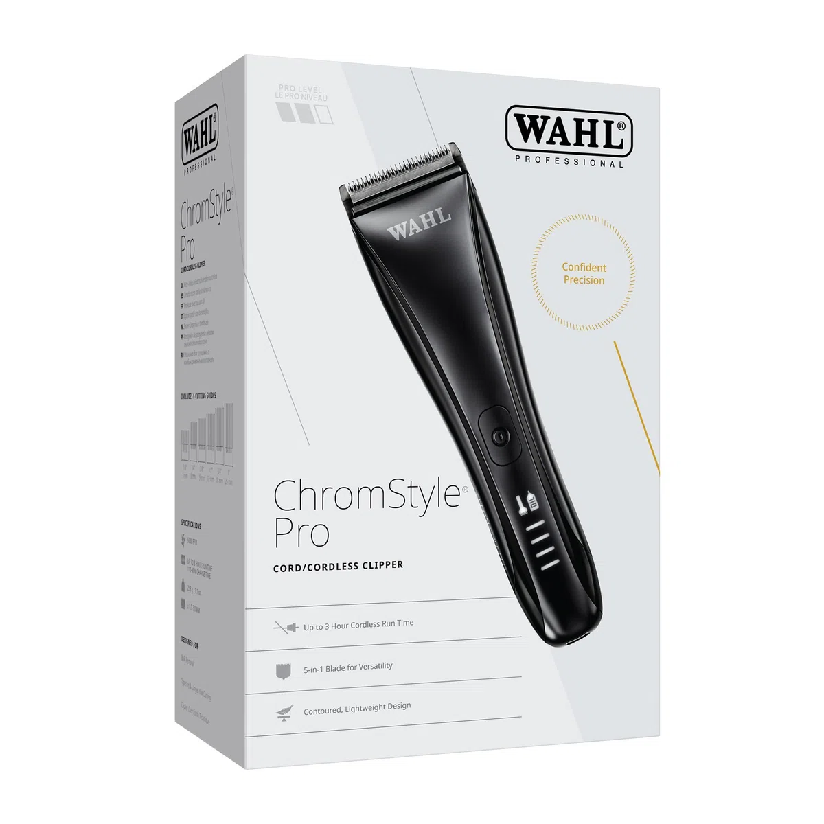 Wahl Chromstyle Pro, Tosatrice da Barbiere Cordless, Lama 5 in 1