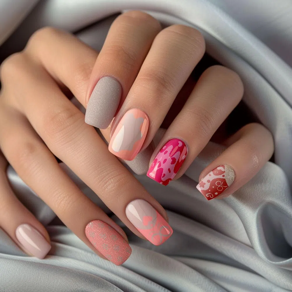 PH PandaHall 3pz Piastre per Timbri per Unghie con Punta Francese Stencil per Nail Art con Linea Francese Modelli per Manicure Geometrici Strisce Onde Stencil per Unghie con Fiore e Leopardo per Donna