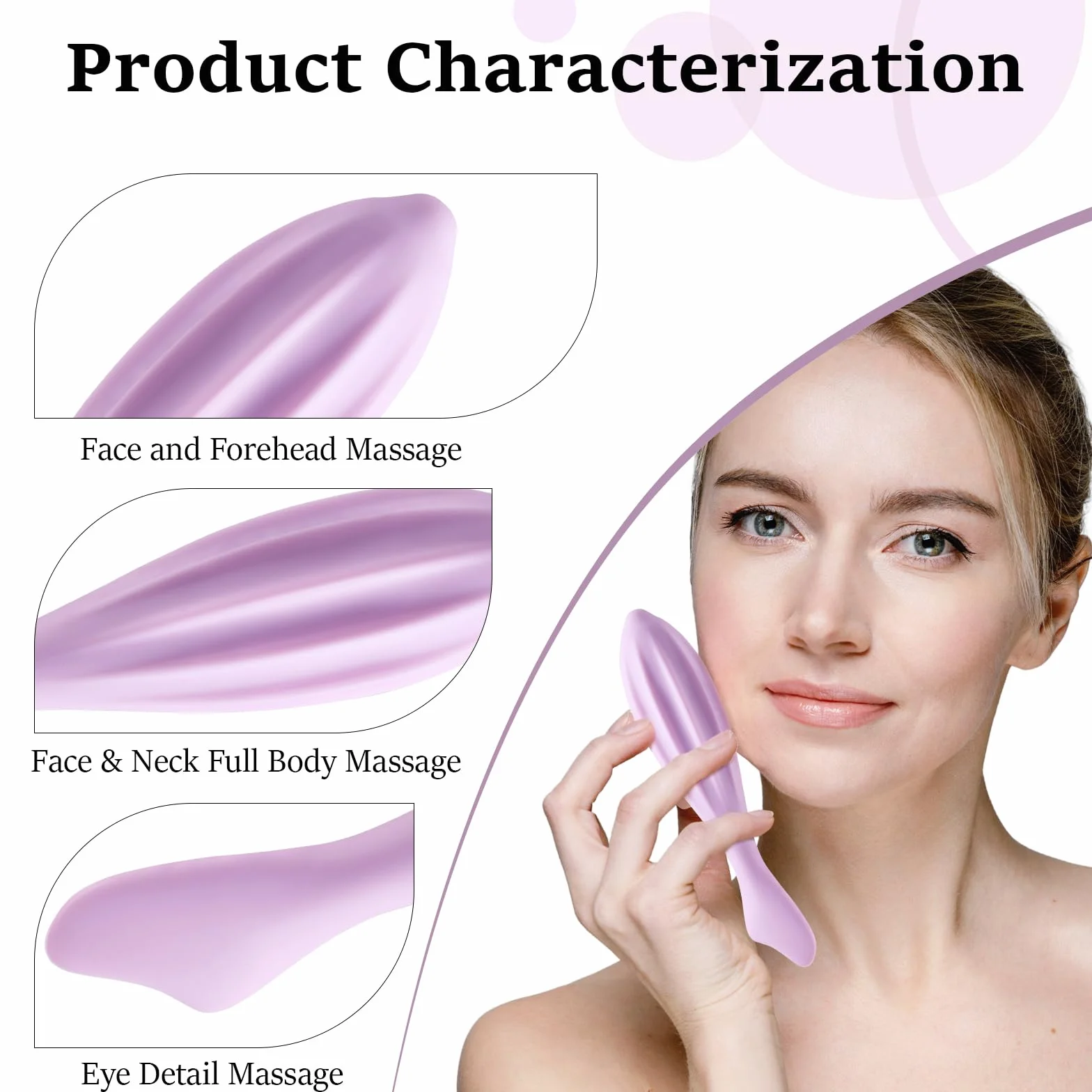 Massaggiatore per il viso in silicone, pratico rullo massaggiante per il viso, massaggiatore per il viso, massaggiatore per il viso, tonifica la pelle, lenisce la muscolatura