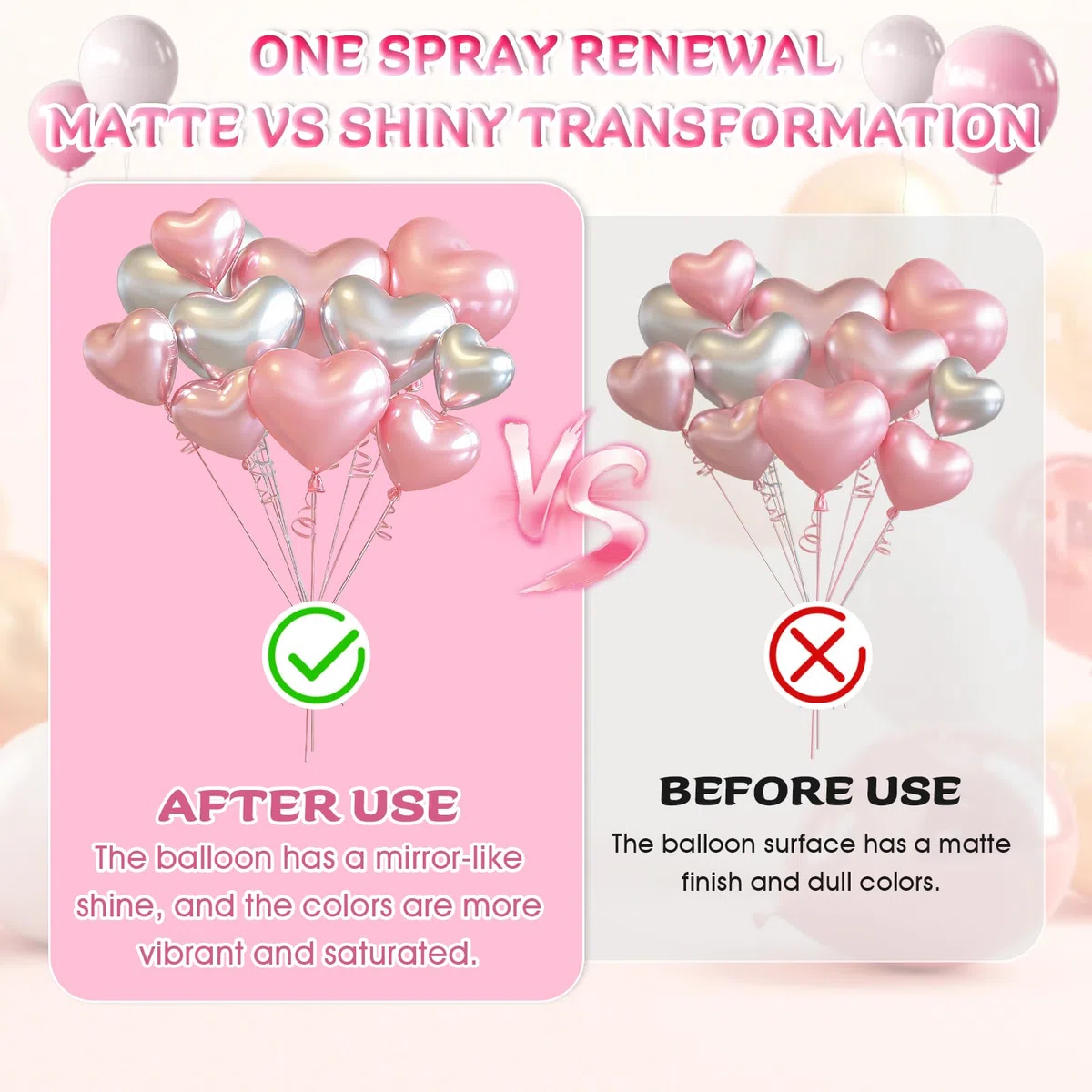 Spray Lucido per Palloncini, Lucido per Palloncini Spray, Balloon Shiny Sprays, Mantiene Palloncinis Scintillanti più Lungo, Adatti Tutti per Matrimoni, Natale Compleanni, 250ml