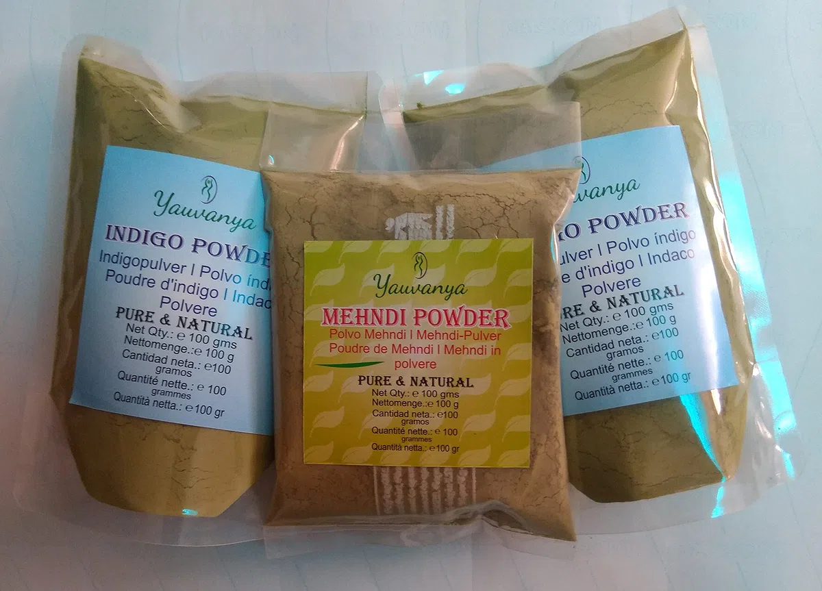 Combo 2X100 g di polvere indaco + 100 g di polvere di henné