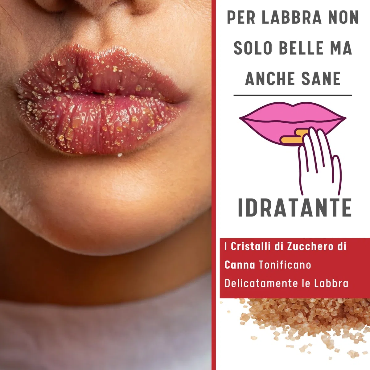 Scrub Labbra Esfoliante Naturale al Peperoncino 15ml – Idratante e Levigante con Aroma Frutti di Bosco Vegan e Biologico | Per Labbra Morbide Senza Pellicine | Made in Italy