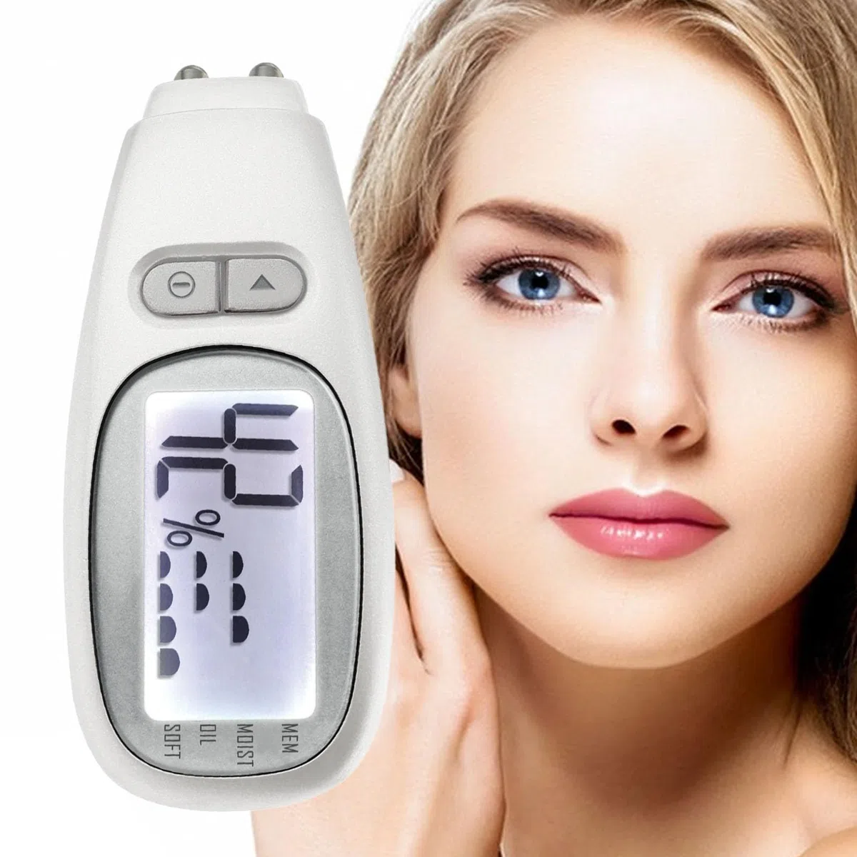 Tester analizzatore della pelle, corneometro per idratazione facciale con display LCD, sensore di precisione per la cura del viso