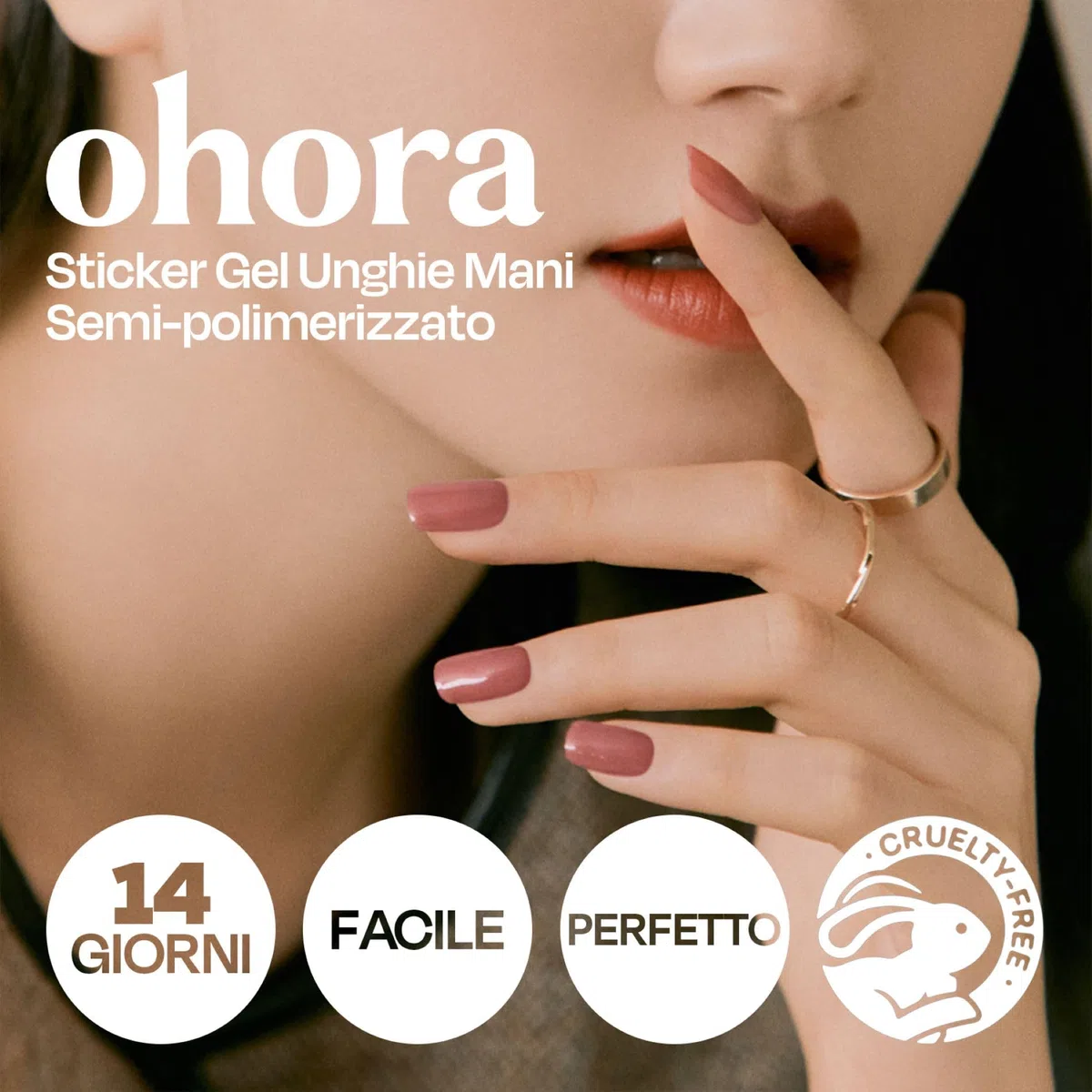 ohora Strisce per unghie in gel semi polimerizzato (N Mulberry) - Funziona con qualsiasi lampada UV per unghie, qualità professionale, lunga durata, facile da applicare e rimuovere
