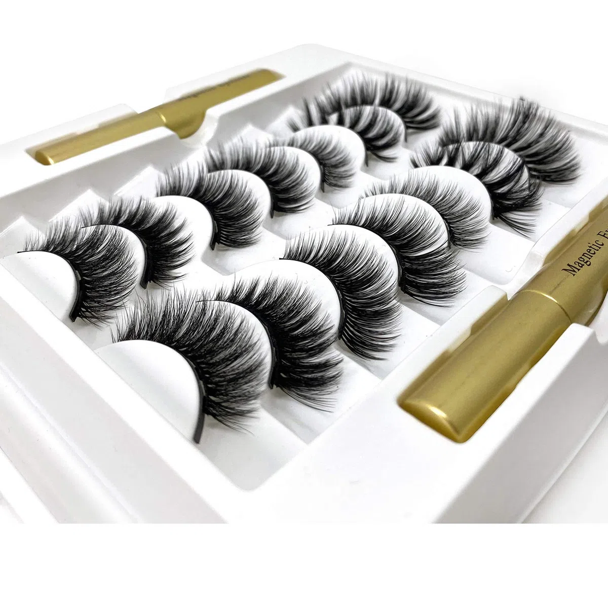 Ciglia Magnetiche Con Eyeliner, 14 Paia di Ciglia Finte Con 3 Eyeliner, Impermeabile e a Prova di Sbavature, Ciglia Artificiali Naturali, Kit di Estensione Delle Ciglia Riutilizzabili (B)